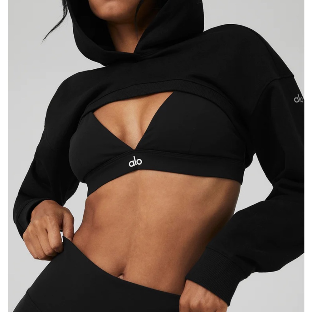 ❌SOLD❌ alo cropped shrug it off hoodie